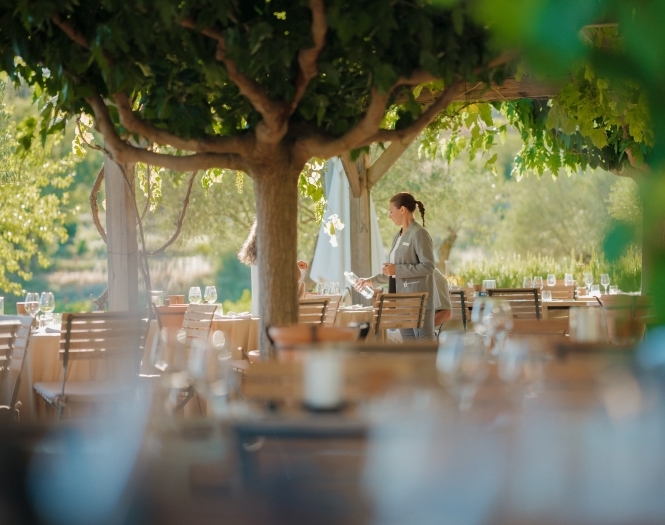 les-vignes-et-son-jardin traditional restaurant in Gargas, 5 star luxury hotel coquillade provence in Luberon