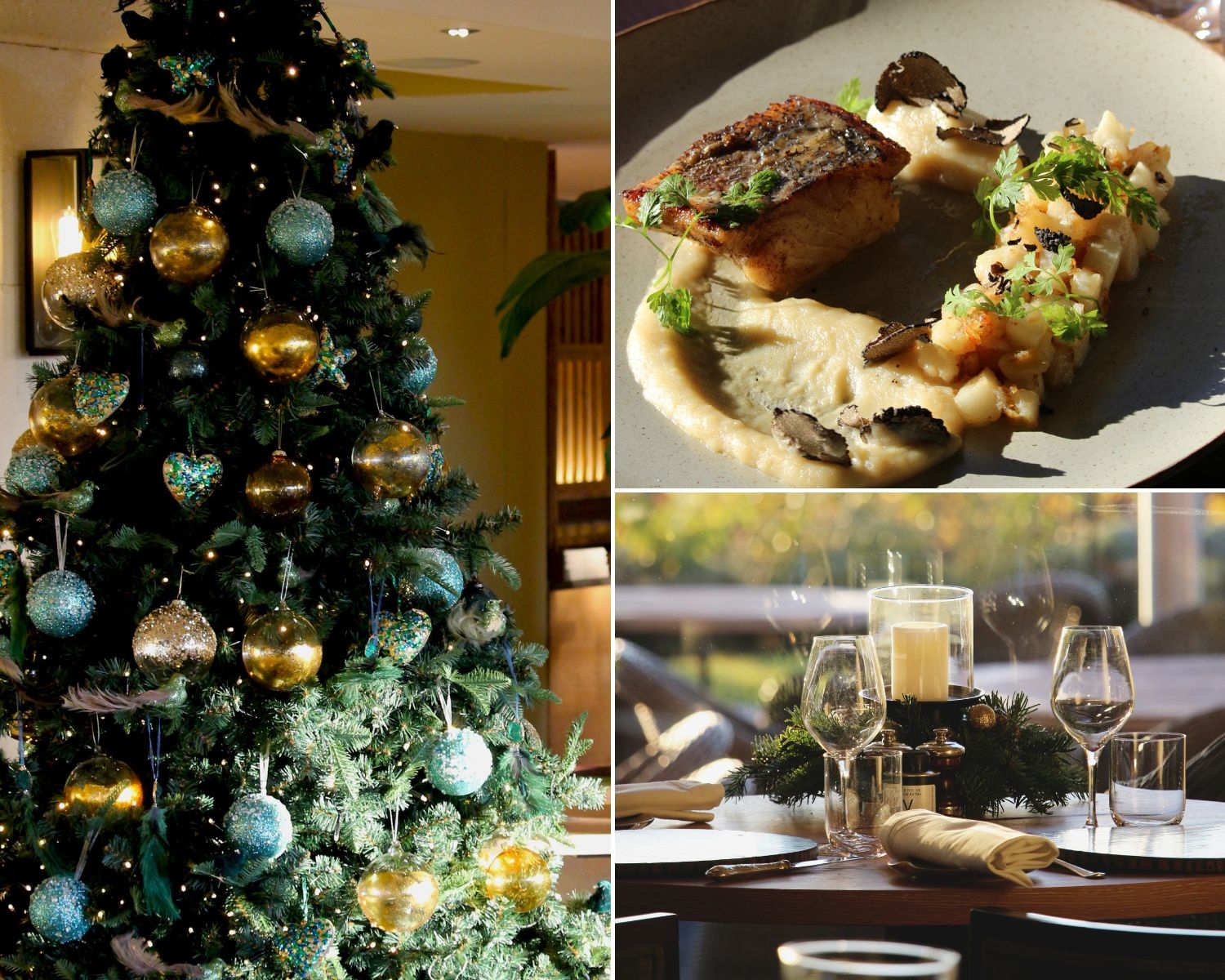 Christmas at Les Vignes restaurant in Coquillade Provence, a 5-star luxury hotel in the Luberon region